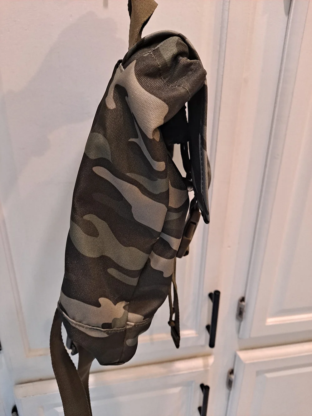 PINK Victoria's Secret Mini Green Camo Canvas Backpack Purse Toggle Drawstring